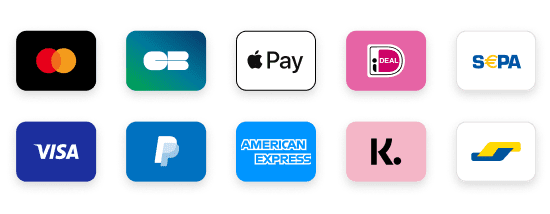 Métodos de pago aceptados: tarjeta y PayPal